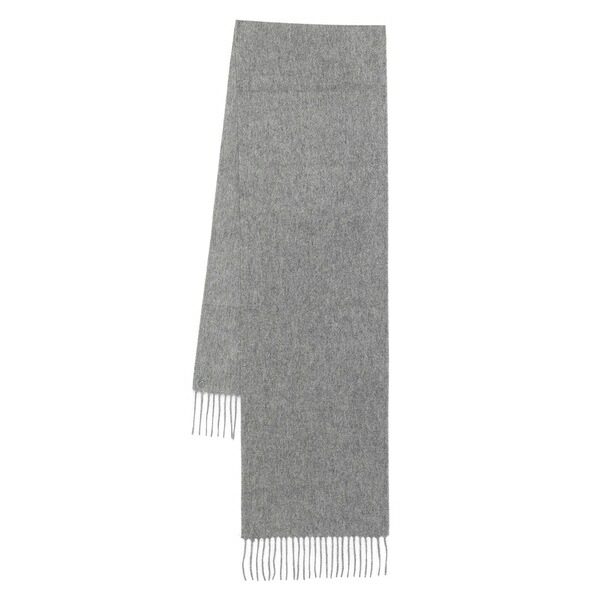 アスピナルオブロンドン レディース えり巻き・袈裟・えり巻き 付属物 Fringed-edge cashmere scarf Grey