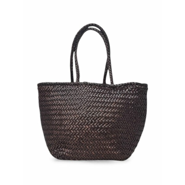 ダナキャラン レディース ショルダーバッグ 御徒面子 Grace basket woven shoulder bag Brown