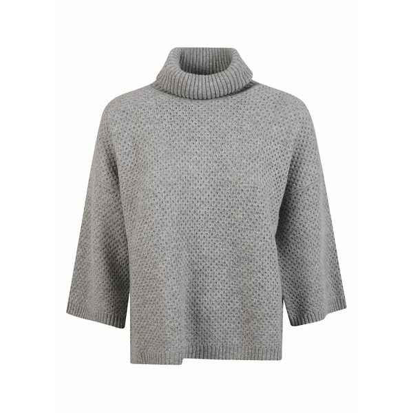 ファビアナ フィリッピ レディース 編み物\u0026プルオーバー アウター Turtleneck waffle-knit sweater Grey