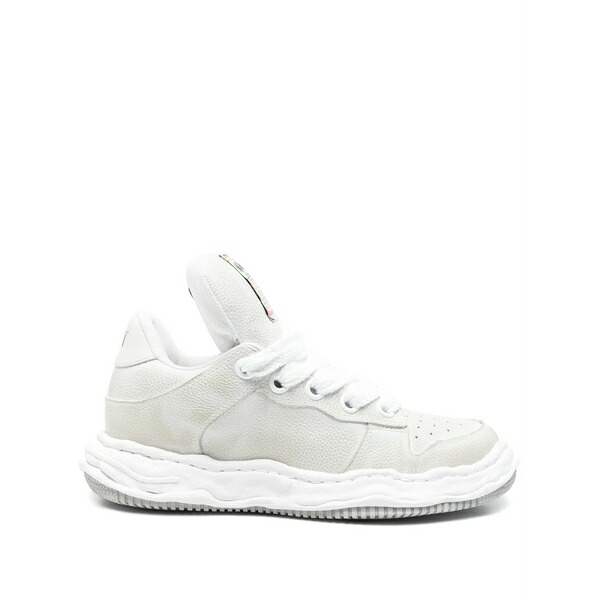 ミハラヤスヒロ メンズ スニーカー シューズ Leather sneakers White