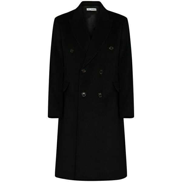 アワーレガシー メンズ 厚地の外套 アウター Peak-lapel double-breasted coat Black