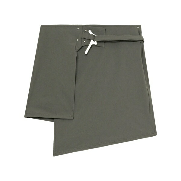 ヘリオットエミル レディース スコート ボトムス Asymmetric wrap skirt Green