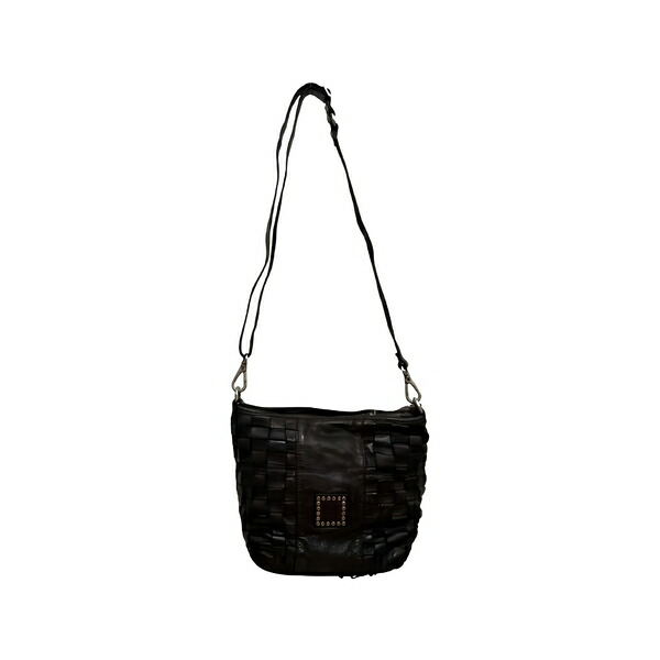 カンポマッジ レディース ショルダーバッグ 御徒面子 Beth stud-embellished cross-body bag Brown