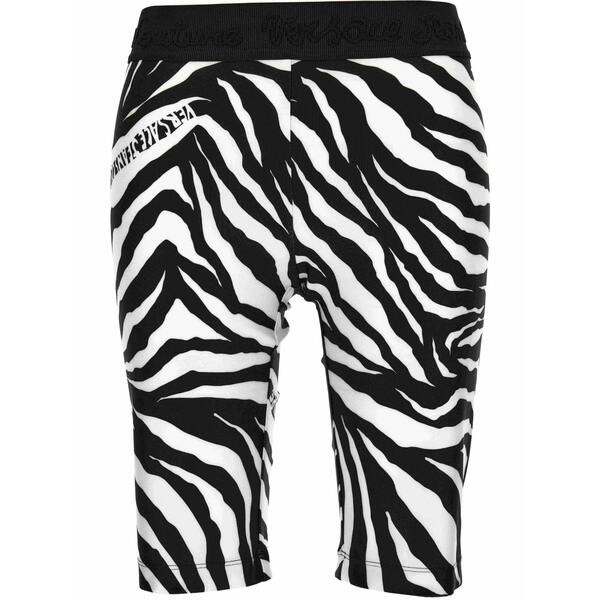 呼びりん探し回る レディース 心地好いズボン下 ボトムス Zebra-print shorts Black