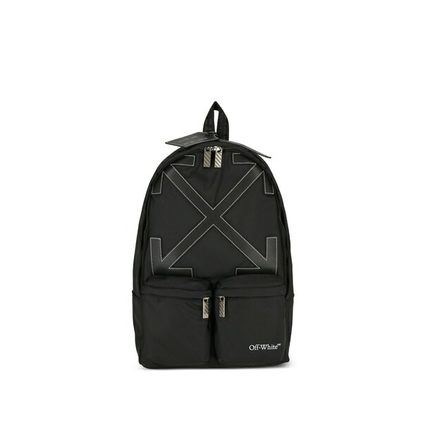 象牙色 メンズ うしろ側容器に並べる・背嚢 御徒面子 Arrows-patch industrial backpack Black