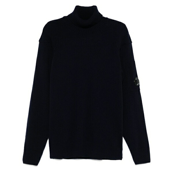 シーピーカンパニー メンズ 編み物\u0026スウェーター アウター Lens-detail sweater  Blue