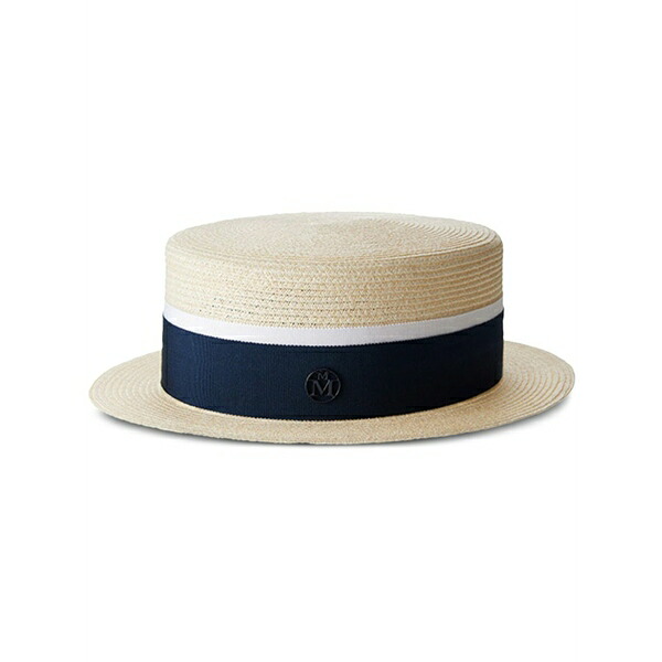 メゾンミッシェル レディース 帽子 アクセサリー Auguste straw canotier hat Neutrals|asty