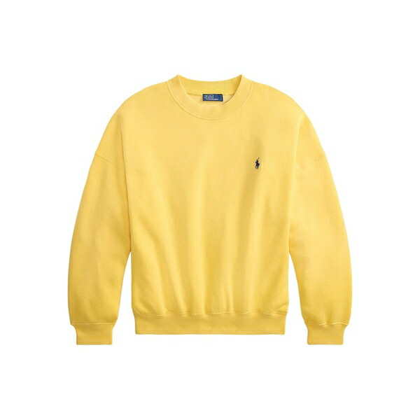 ラルフローレン レディース 編み物\u0026プルオーバー アウター Polo pony-embroidered sweatshirt Yellow