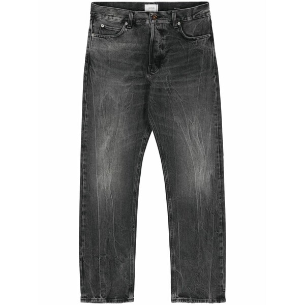 ハイクール メンズ デニムパンツ ボトムス Straight-leg jeans Black|asty