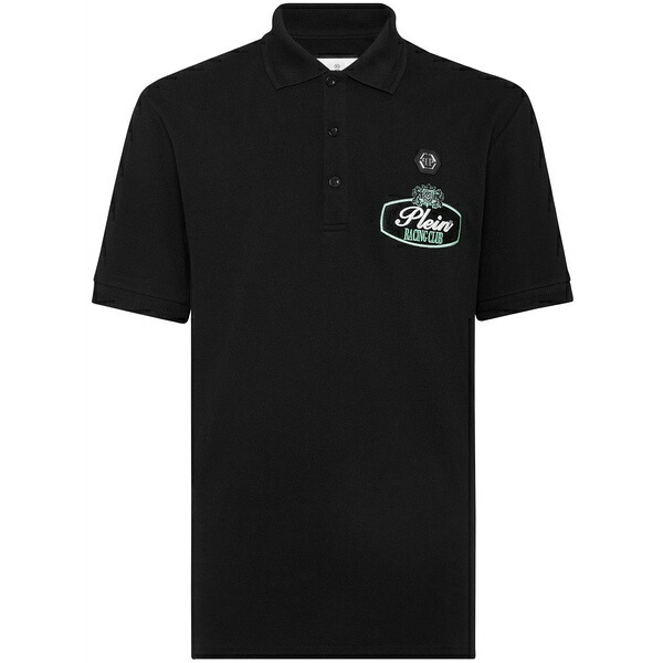 フィリップ飾り気のない メンズ スポーツシャツ トップス Racing club polo shirt Black