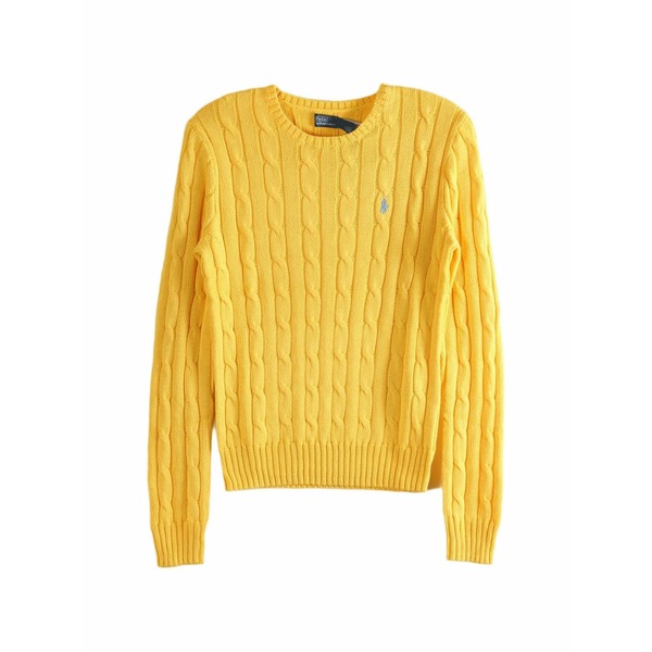 ラルフローレン レディース 編み物\u0026ティーシャツ アウター Cable-knit crew-neck sweater Yellow