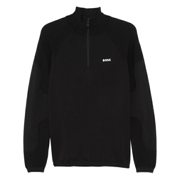 主任者 メンズ 編み物\u0026プルオーバー アウター Rubberised-logo sweater Black