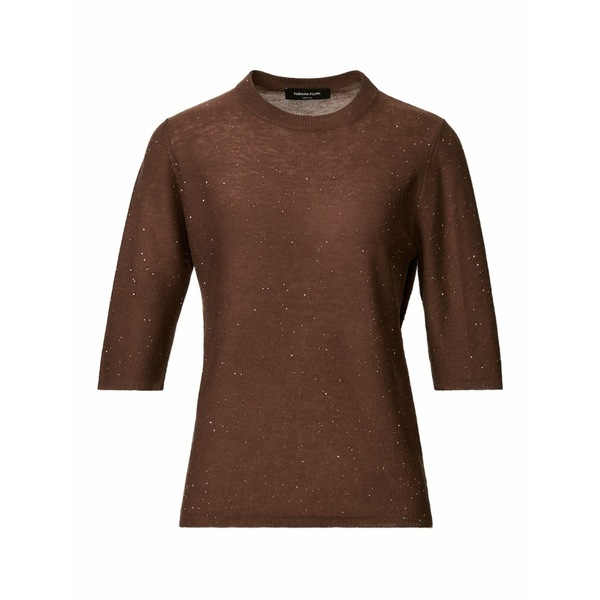 ファビアナ フィリッピ レディース 編み物\u0026スウェーター アウター Short-sleeve sweater Brown