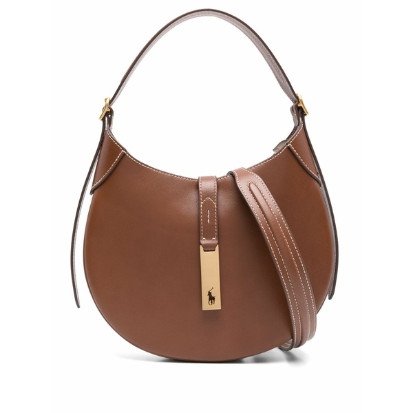 ラルフローレン レディース ショルダーバッグ 御徒面子 Small polo id shoulder bag Brown