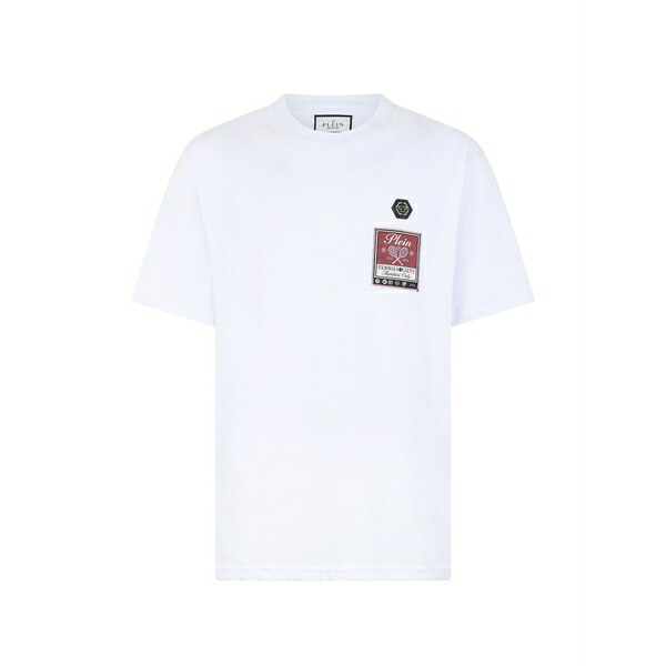 フィリップ飾り気のない メンズ ティーシャツ トップス Tennis society t-shirt White