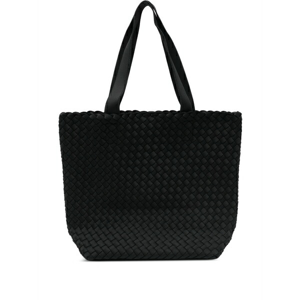ナゲディ レディース トートバッグ 御徒面子 Como woven black tote bag  Black
