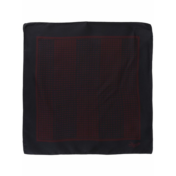 ゼニア メンズ えり巻き・袈裟・えり巻き 付属物 Geometric print pocket square Blue