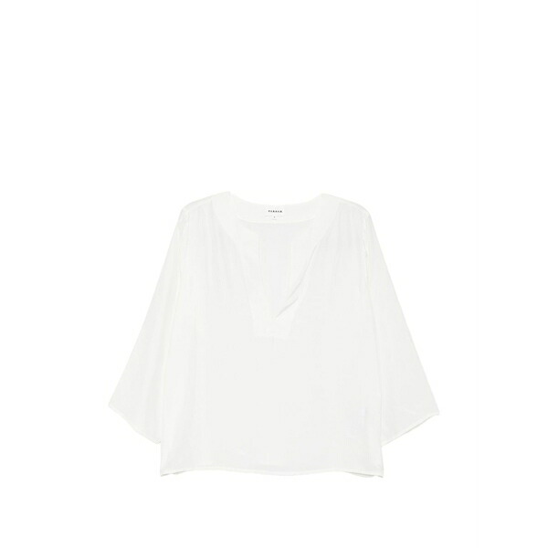 パロッシュ レディース プルオーバー トップス Saxon v-neck blouse White
