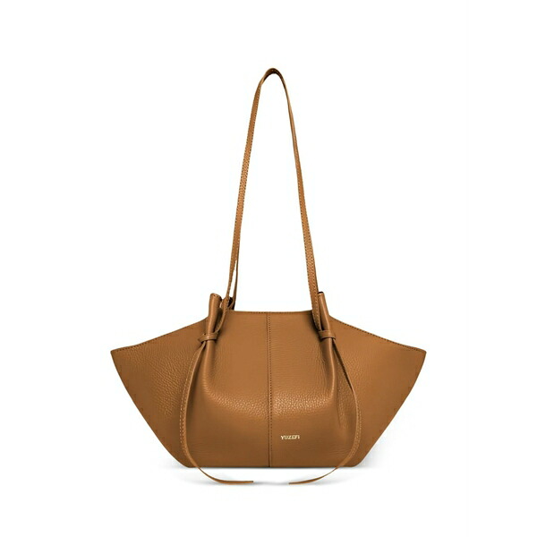 ユゼフィ レディース ショルダーバッグ 御徒面子 Mochi pebbled shoulder bag Brown