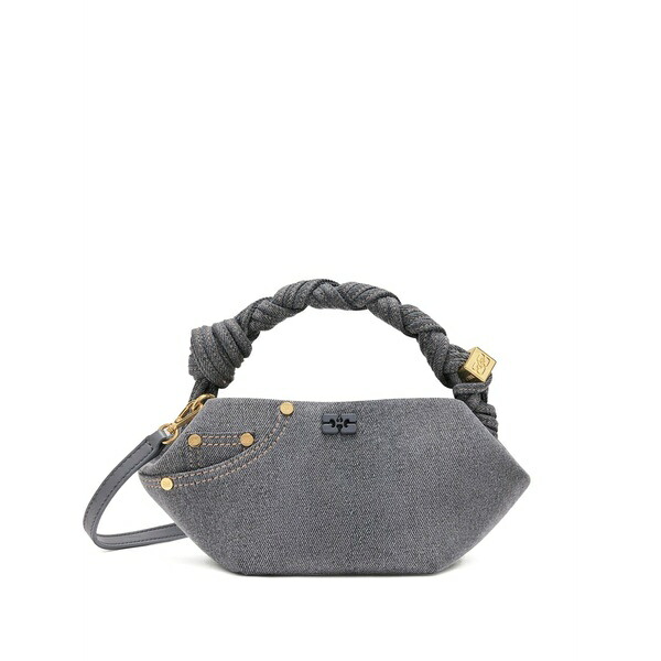 ガニー レディース トートバッグ 御徒面子 Denim mini tote bag Grey