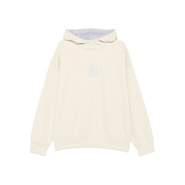 主任者 メンズ パーカー・スウェットシャツ アウター Floral-embroidered hoodie Neutrals