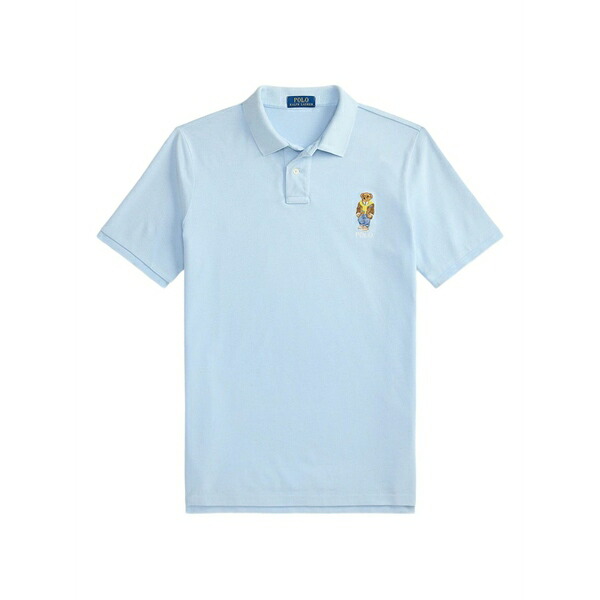 ラルフローレン メンズ スポーツシャツ トップス Polo bear-embroidered polo shirt Blue