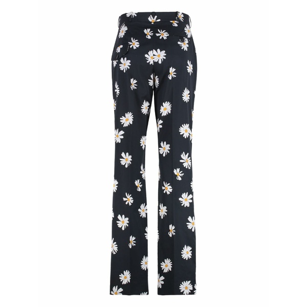 モスキーノ レディース 心地よいズボン下 ボトムス Floral-print straight-leg trousers Black