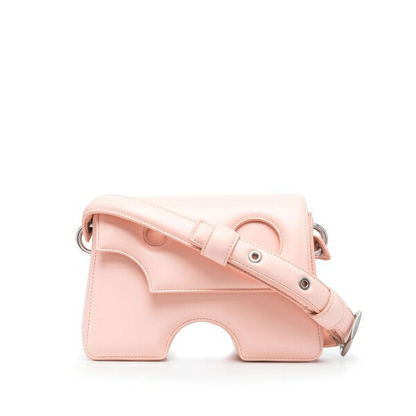 象牙色 レディース ショルダーバッグ 御徒面子 Burrow-22 leather shoulder bag Pink