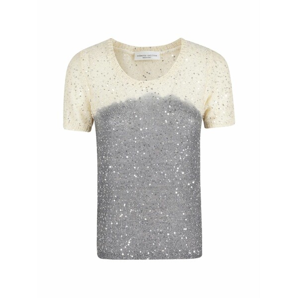 ロベルトコリーナ レディース ティーシャツ トップス Sequin-embellished ombr￡ t-shirt Grey