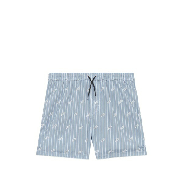 ジーシーディーエス メンズ 心地好いズボン下 ボトムス Pinstripe swim shorts Blue