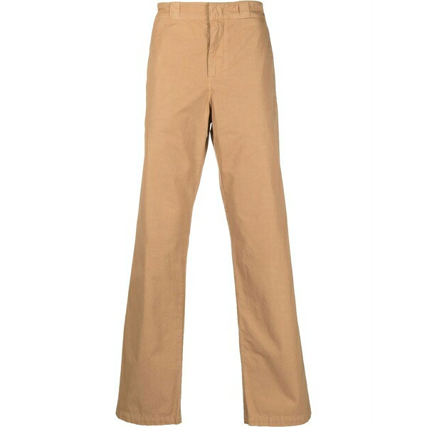 アスペジ メンズ 心地好いズボン下 ボトムス Straight-leg cotton trousers Neutrals