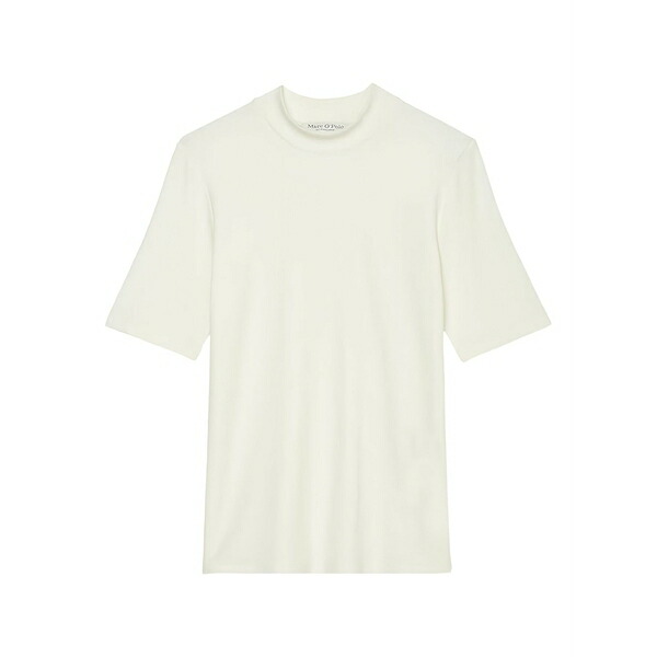 マルコポーロ レディース ティーシャツ トップス Mock-neck short-sleeve top White