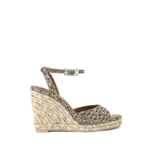 カートジェイガーロンドン レディース サンダル シューズ 105粍 houndstooth espadrilles sandals Gold