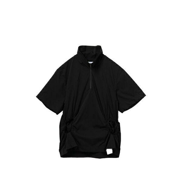 アーダーエラー レディース スポーツシャツ トップス Ruffled pocket short-sleeve polo shirt Black