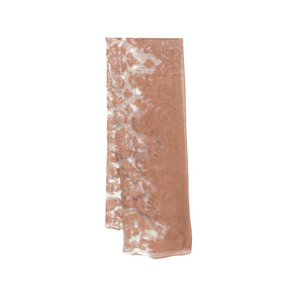ツイン書き割り レディース えり巻き・袈裟・えり巻き 付属物 Floral-pattern scarf Brown
