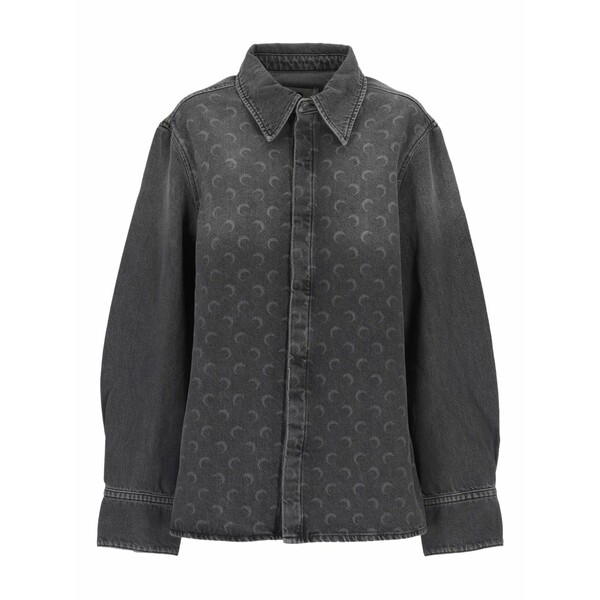 米国海兵隊員 独居室 メンズ プルオーバー トップス Moon-pattern shirt Grey