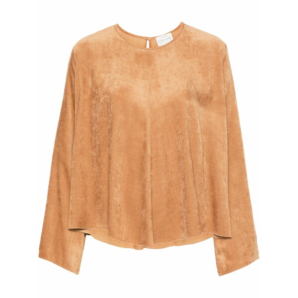フォルテ フォルテ レディース ティーシャツ トップス Velvet blouse Brown