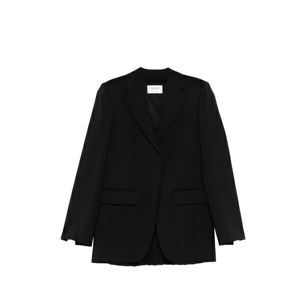 運動競技マックス レディース 上衣＆上衣 アウター Chain-detail blazer Black
