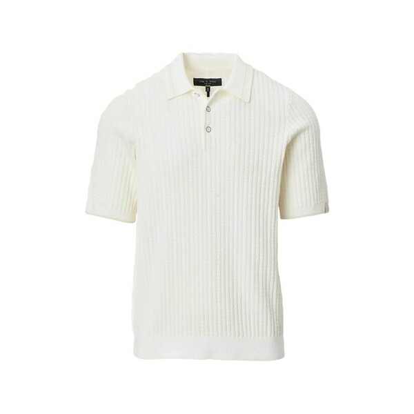 ラグアンドボーン メンズ スポーツシャツ トップス Harvey textured polo shirt Neutrals