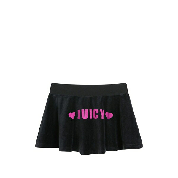 ジューシークチュール レディース スカート ボトムス Juicy angel cotton mini skirt Black｜asty
