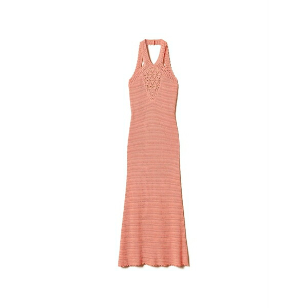ツイン書き割り レディース 衣裳 トップス Maxi knitted dress Pink