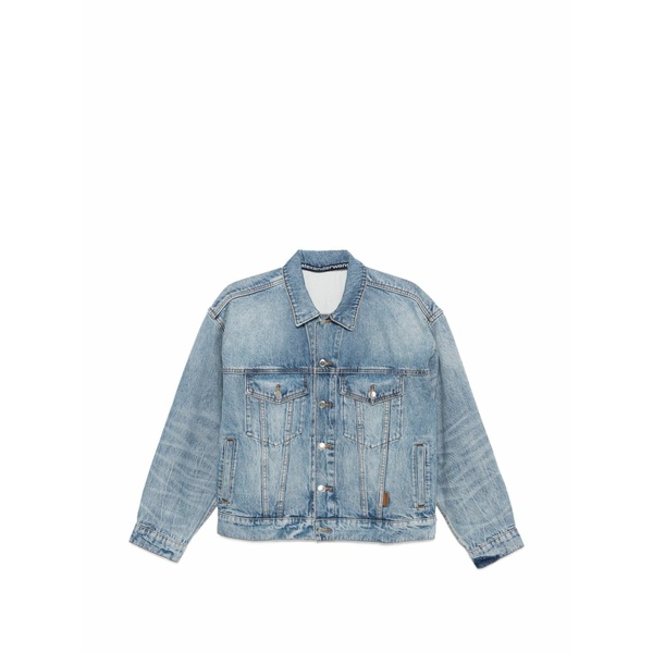 アレキサンダーワン レディース 上衣＆上衣 アウター Logo distressed jacket Blue