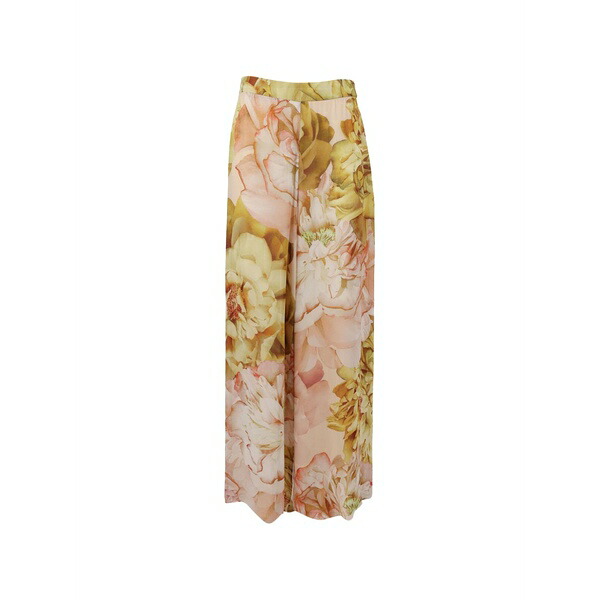 クリップス レディース 心地よいズボン下 ボトムス Floral-print trousers Green