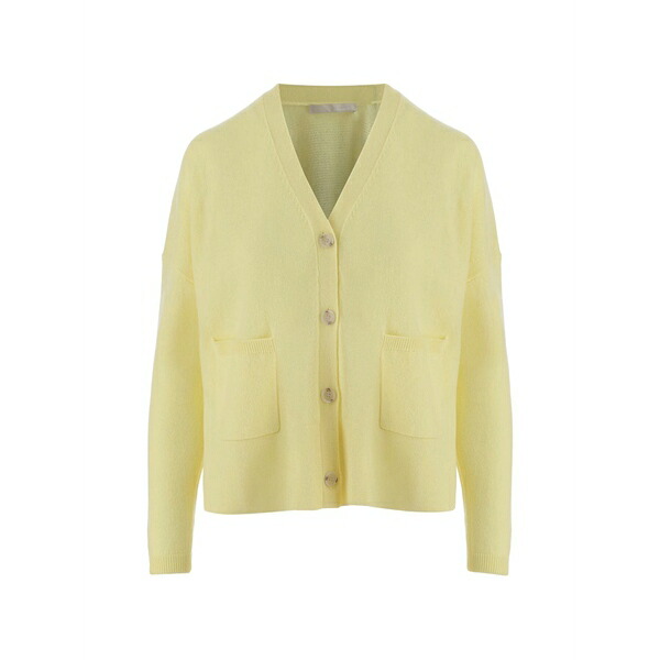 アリュード レディース ジレー アウター Patch-pockets v-neck cardigan Yellow
