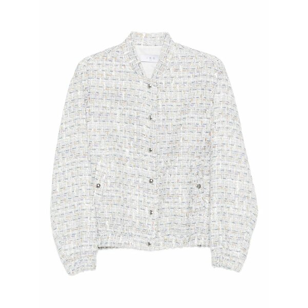 イロ レディース 上衣＆上衣 アウター Tweed bomber jacket White