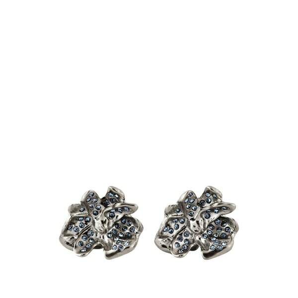 マルニ メンズ ピアス・イヤリング 付属物 Flower crystal stud earrings Silver