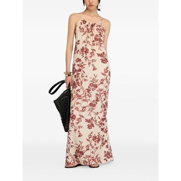 セミクチュール レディース 衣装 トップス Emmy floral-print halterneck dress Neutrals