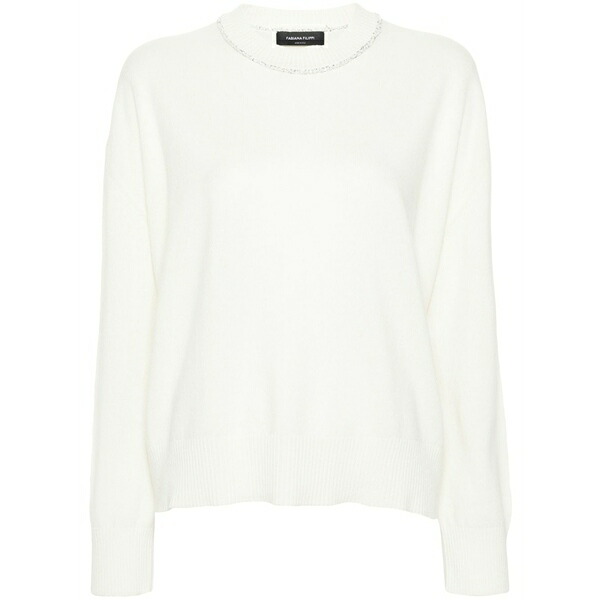ファビアナ フィリッピ レディース 編み物\u0026スウェーター アウター Sequin-detailing jumper White