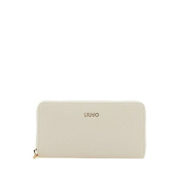 リュージョー レディース 金入れ 付属物 Logo-lettering zipped wallet Neutrals