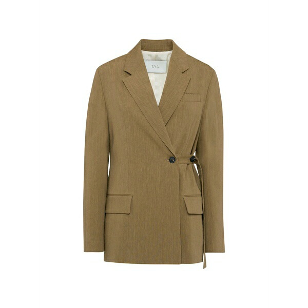 テラ レディース 上衣＆上衣 アウター Double-breasted wrap blazer Green